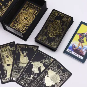 Gold Foil Tarot Set with Book – Gift Box | www.artisangoods.co.uk 2