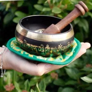 Green Tara Singing Bowl Set 10cm (min 380gm) | www.artisangoods.co.uk 8