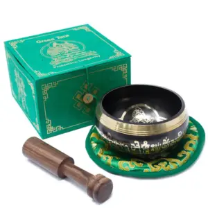 Green Tara Singing Bowl Set 10cm (min 380gm) | www.artisangoods.co.uk 5