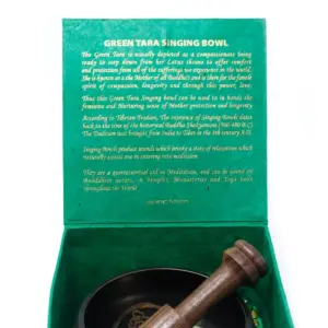 Green Tara Singing Bowl Set 10cm (min 380gm) | www.artisangoods.co.uk 4