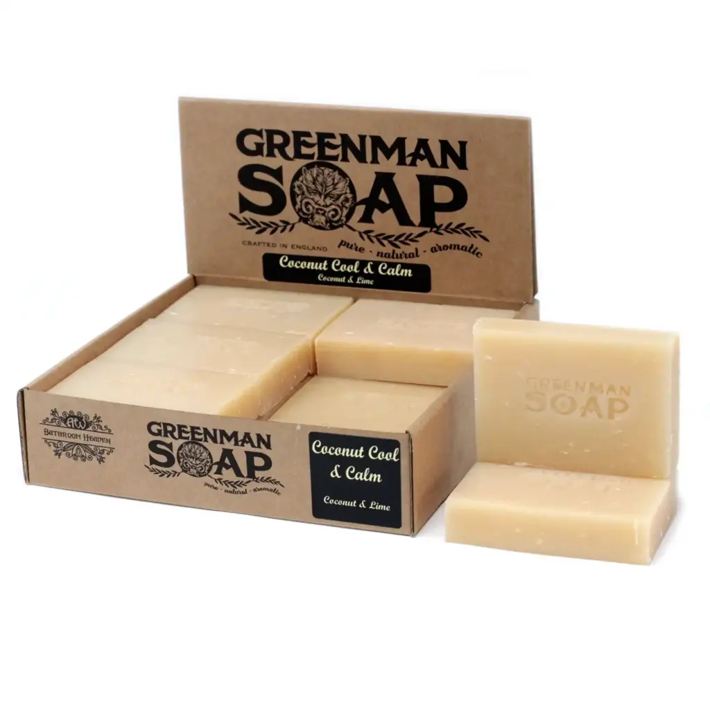 Greenman Soap Slice 100g – Coconut Cool & Calm | www.artisangoods.co.uk 2