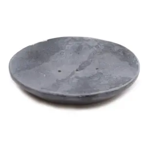 Grey Soapstone Soap Dish 10x12cm- Classic Oval | www.artisangoods.co.uk 5
