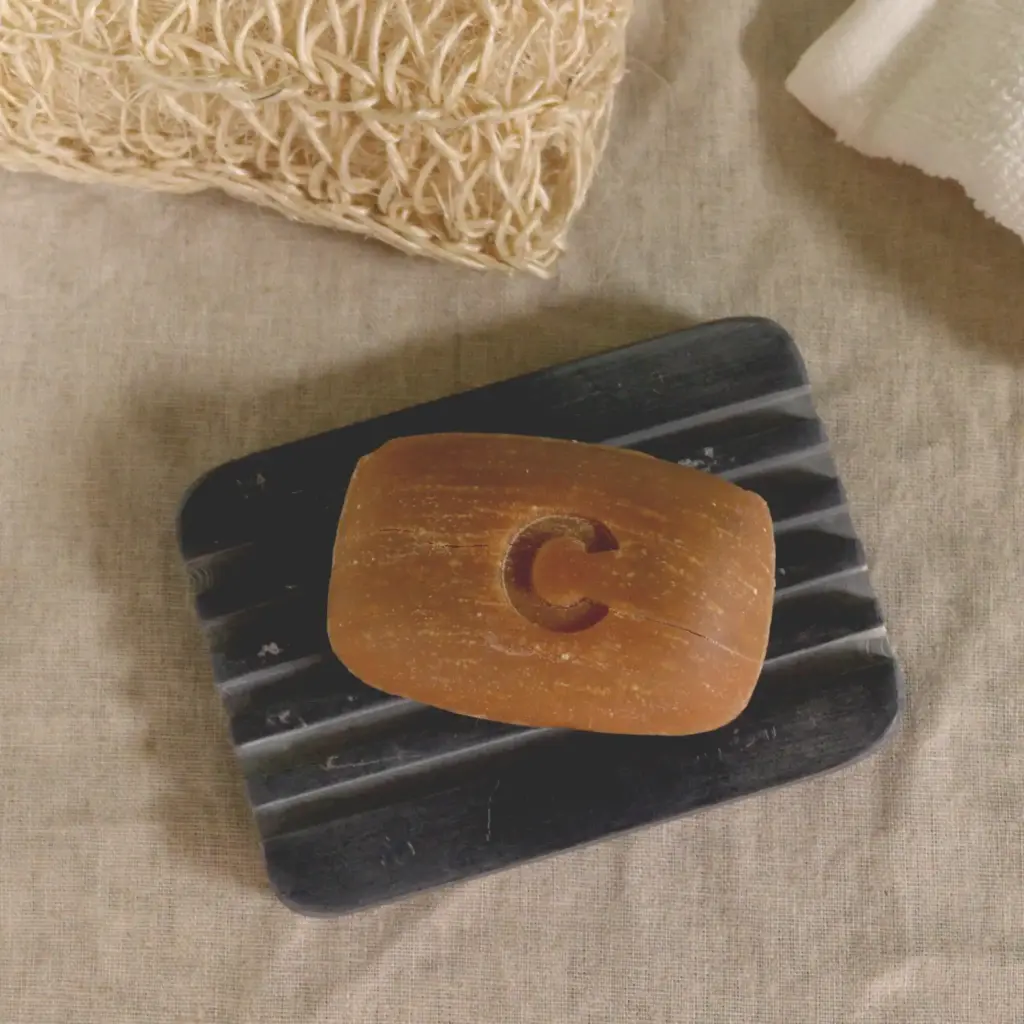 Grey Soapstone Soap Dish 12×8.5cm – Heavey Ridges | www.artisangoods.co.uk 2