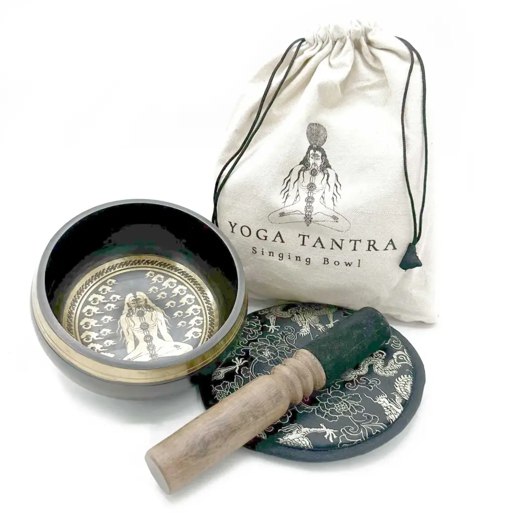 Hand Beaten & Engraved Singing Bowl Gift Set – 14cm – Yogi | www.artisangoods.co.uk Hand Beaten & Engraved Singing Bowl Gift Set – 14cm – Yogi | www.artisangoods.co.uk