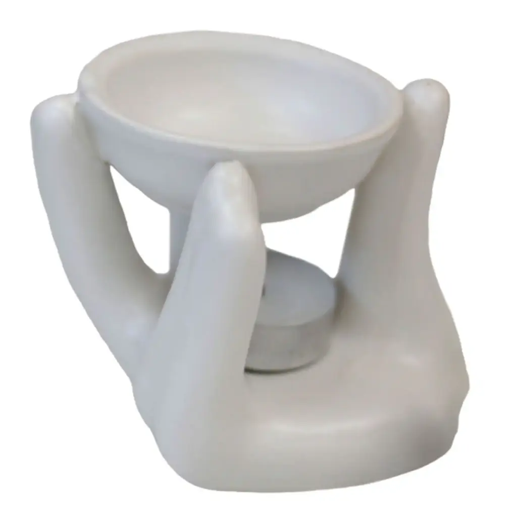 Helping Hand Oil Burner  – White | www.artisangoods.co.uk