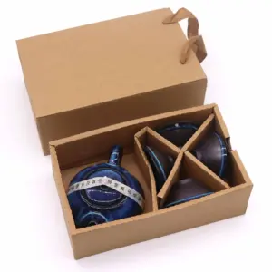 Herbal Blues Teapot Set – Pot & Four Cups | www.artisangoods.co.uk 3