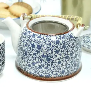 Herbal Teapot Set – Blue Pattern | www.artisangoods.co.uk 7
