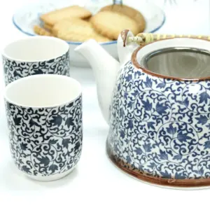 Herbal Teapot Set – Blue Pattern | www.artisangoods.co.uk 6