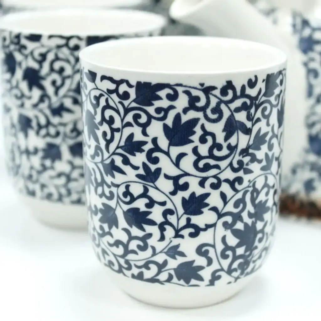 Herbal Teapot Set – Blue Pattern | www.artisangoods.co.uk 5
