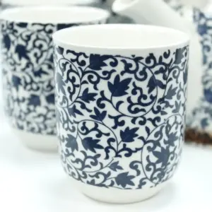 Herbal Teapot Set – Blue Pattern | www.artisangoods.co.uk 5