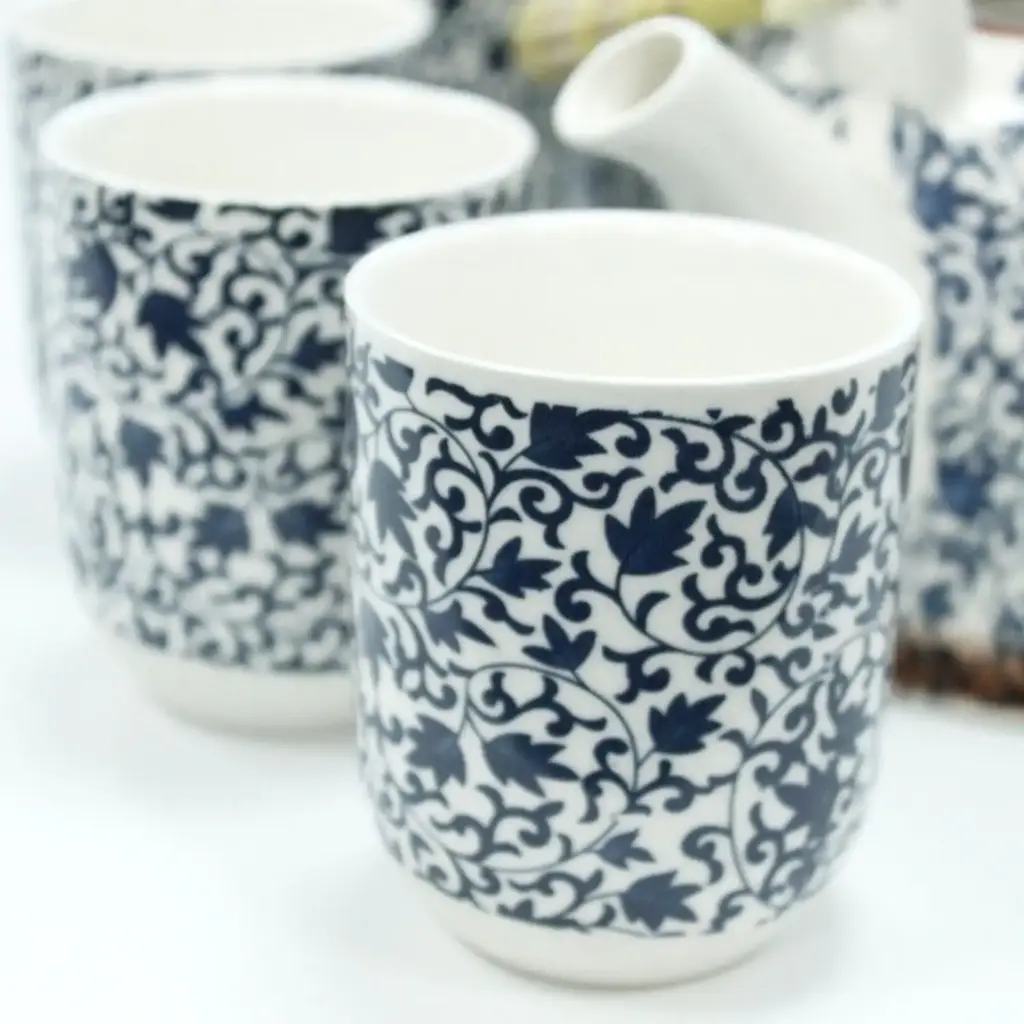 Herbal Teapot Set – Blue Pattern | www.artisangoods.co.uk 2