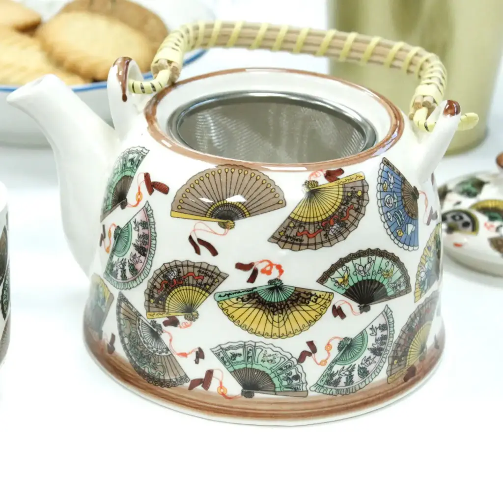 Herbal Teapot Set – China Fans | www.artisangoods.co.uk 7