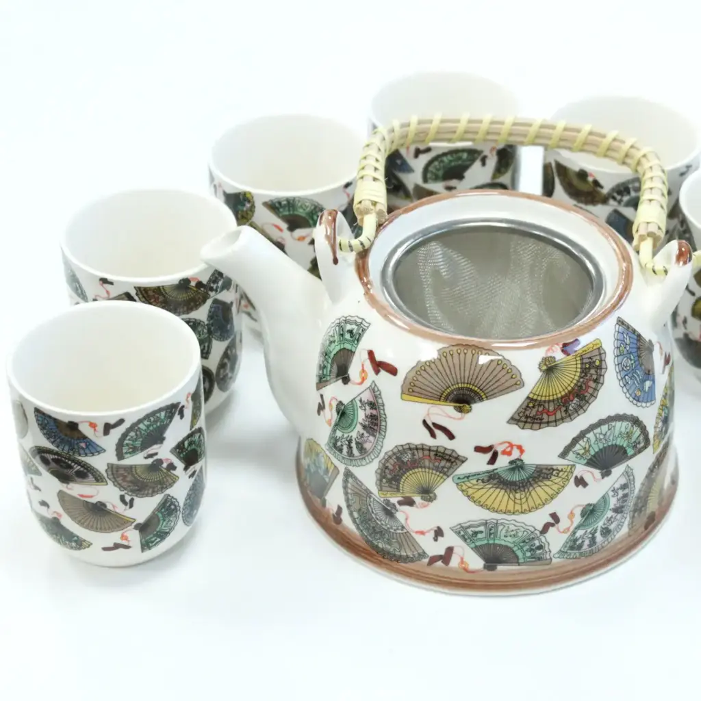 Herbal Teapot Set – China Fans | www.artisangoods.co.uk
