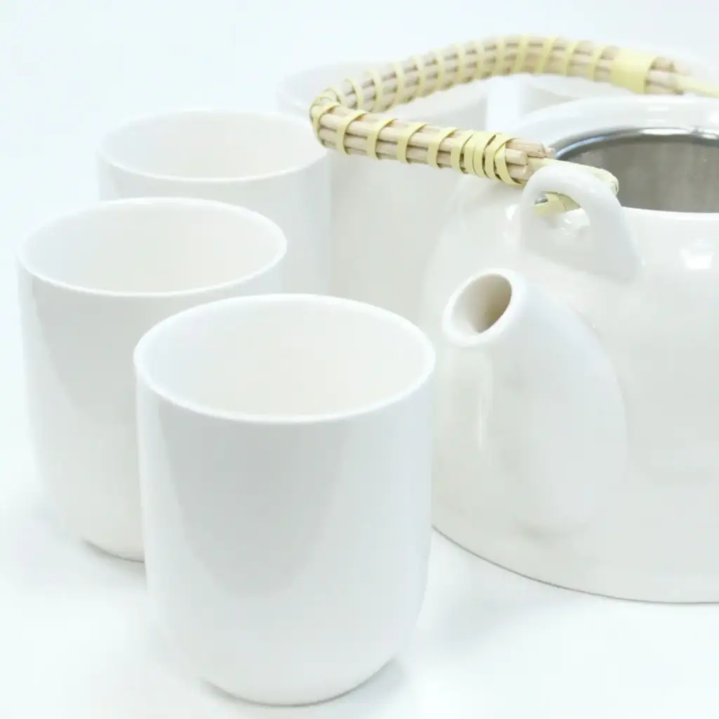 Herbal Teapot Set – Classic White | www.artisangoods.co.uk 3