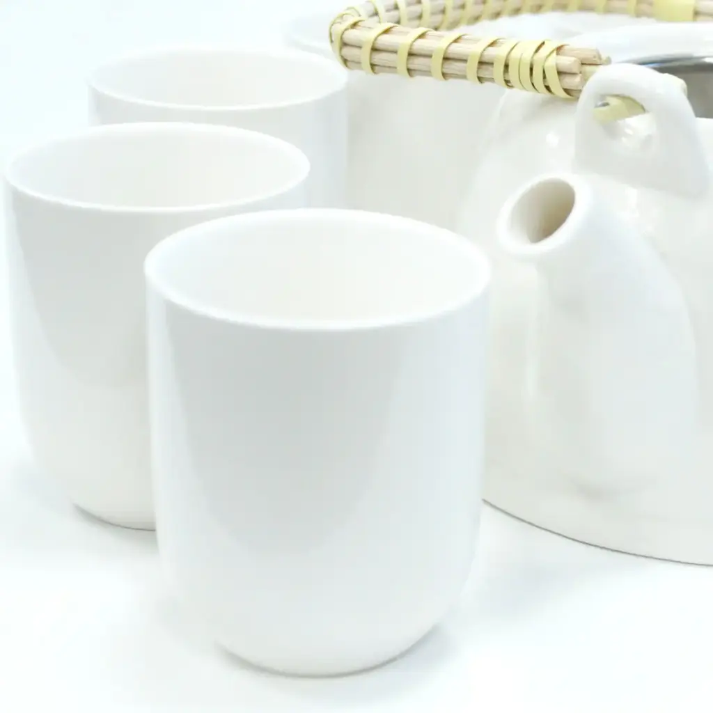 Herbal Teapot Set – Classic White | www.artisangoods.co.uk 2