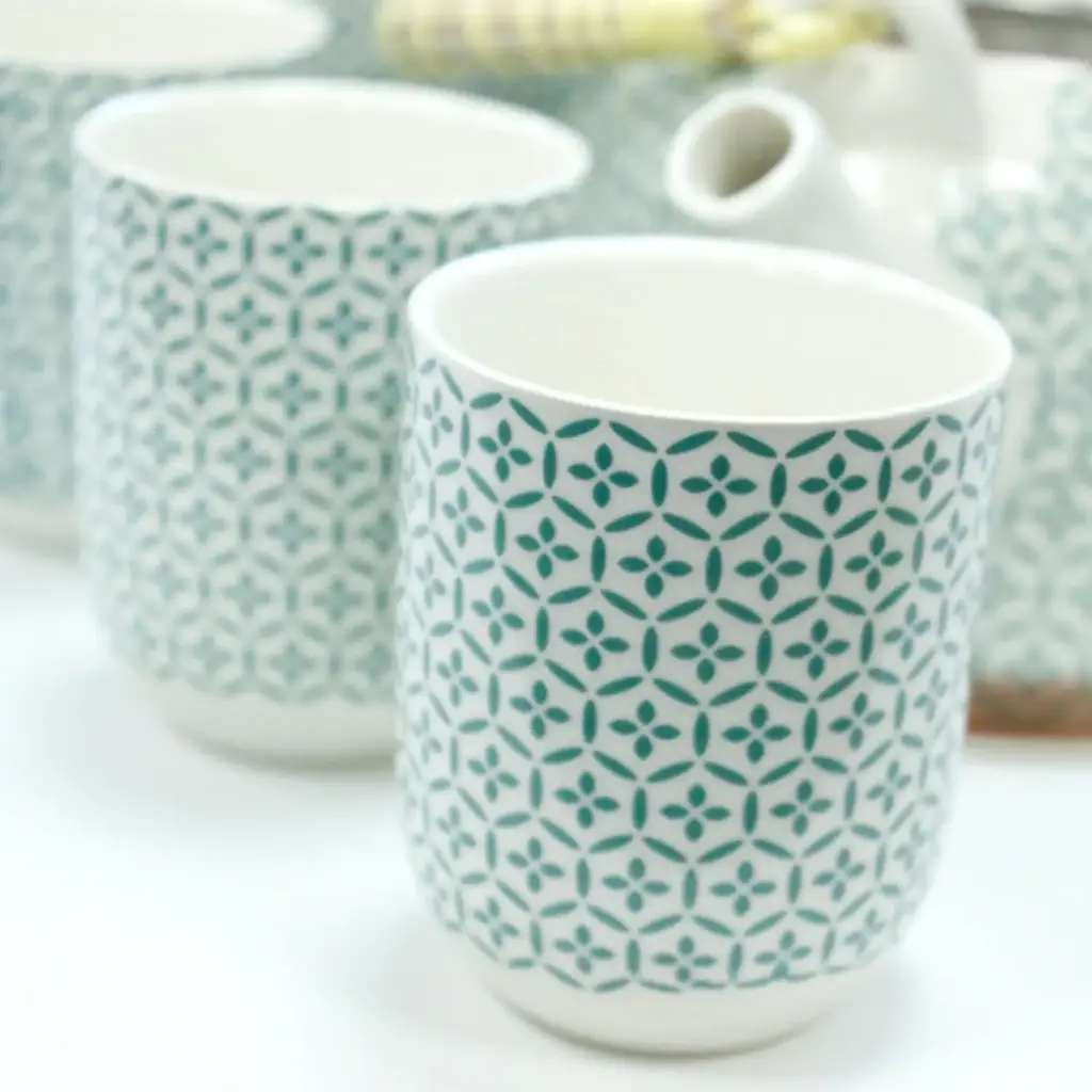 Herbal Teapot Set – Green Mosaic | www.artisangoods.co.uk 3