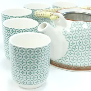 Herbal Teapot Set – Green Mosaic | www.artisangoods.co.uk 2