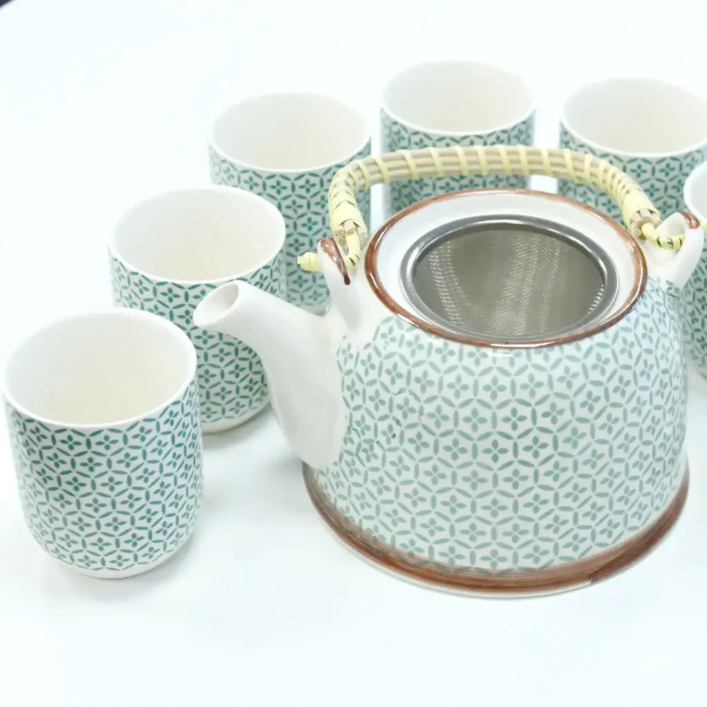 Herbal Teapot Set – Green Mosaic | www.artisangoods.co.uk