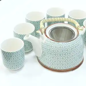 Herbal Teapot Set – Green Mosaic | www.artisangoods.co.uk 1