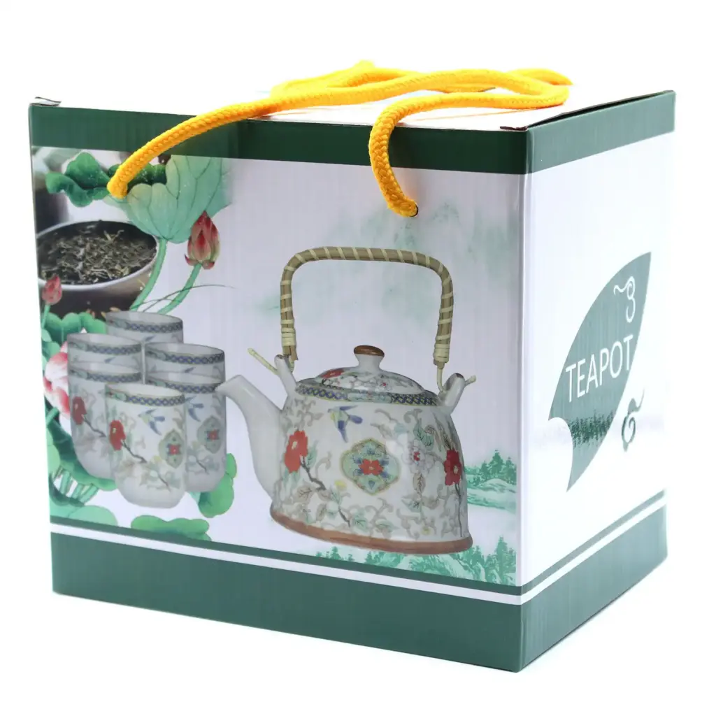 Herbal Teapot Set – White Stone Oriental | www.artisangoods.co.uk 3