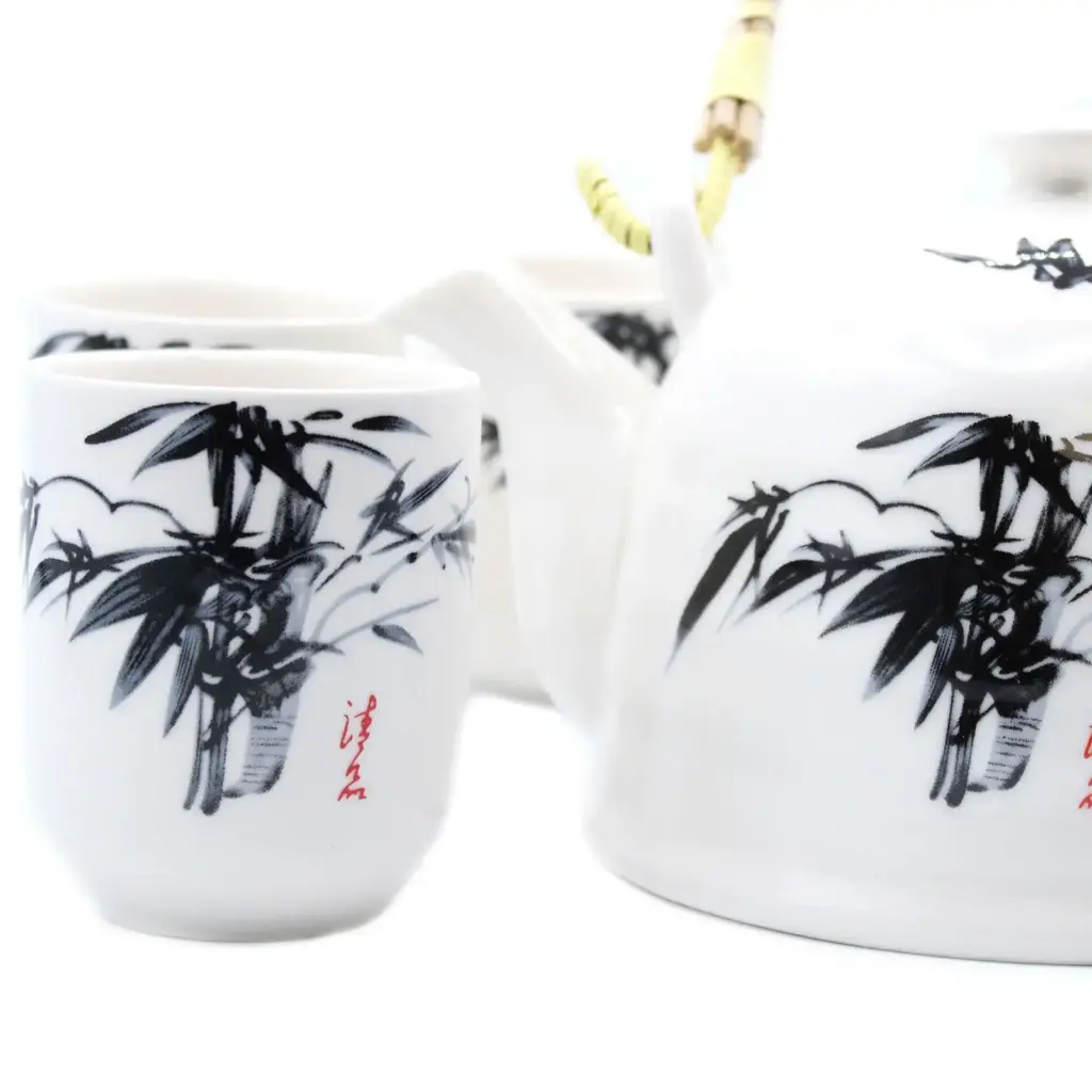 Herbal Teapot Set – White Stone Oriental | www.artisangoods.co.uk 2