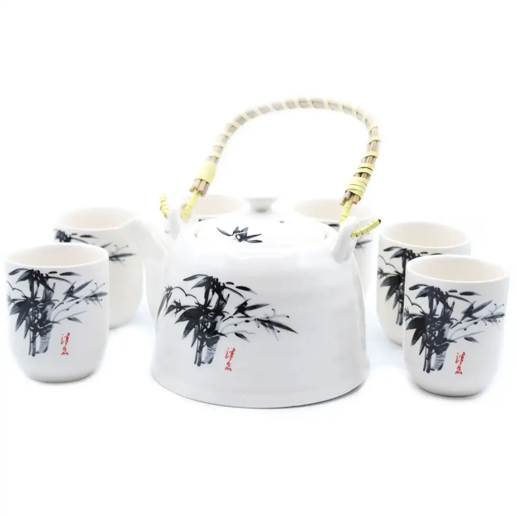 Herbal Teapot Set – White Stone Oriental | www.artisangoods.co.uk