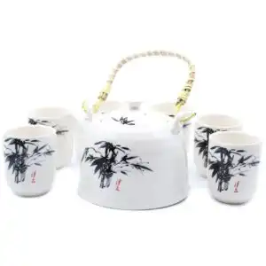 Herbal Teapot Set – White Stone Oriental | www.artisangoods.co.uk 1