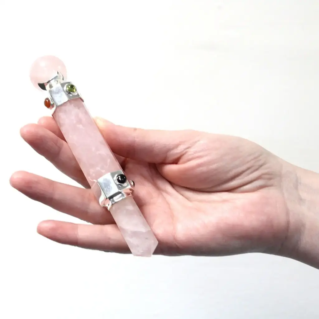 Hexagonal Crystal Healing Wand – 12cm – Rock Quartz | www.artisangoods.co.uk 3