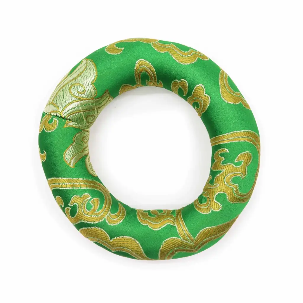 Hoop Cushion 10cm (for 12-14cm Singing Bowl) – Green | www.artisangoods.co.uk