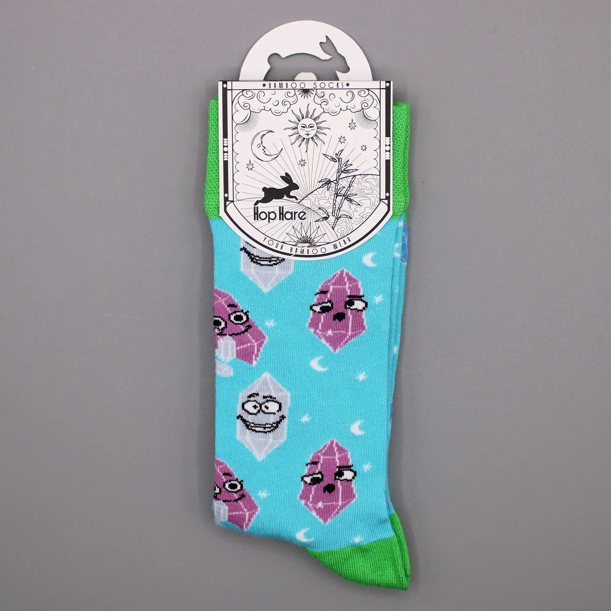 Hop Hare Bamboo Socks M/L – Lucky Gemstones | www.artisangoods.co.uk 2 Hop Hare Bamboo Socks M/L – Lucky Gemstones | www.artisangoods.co.uk 1