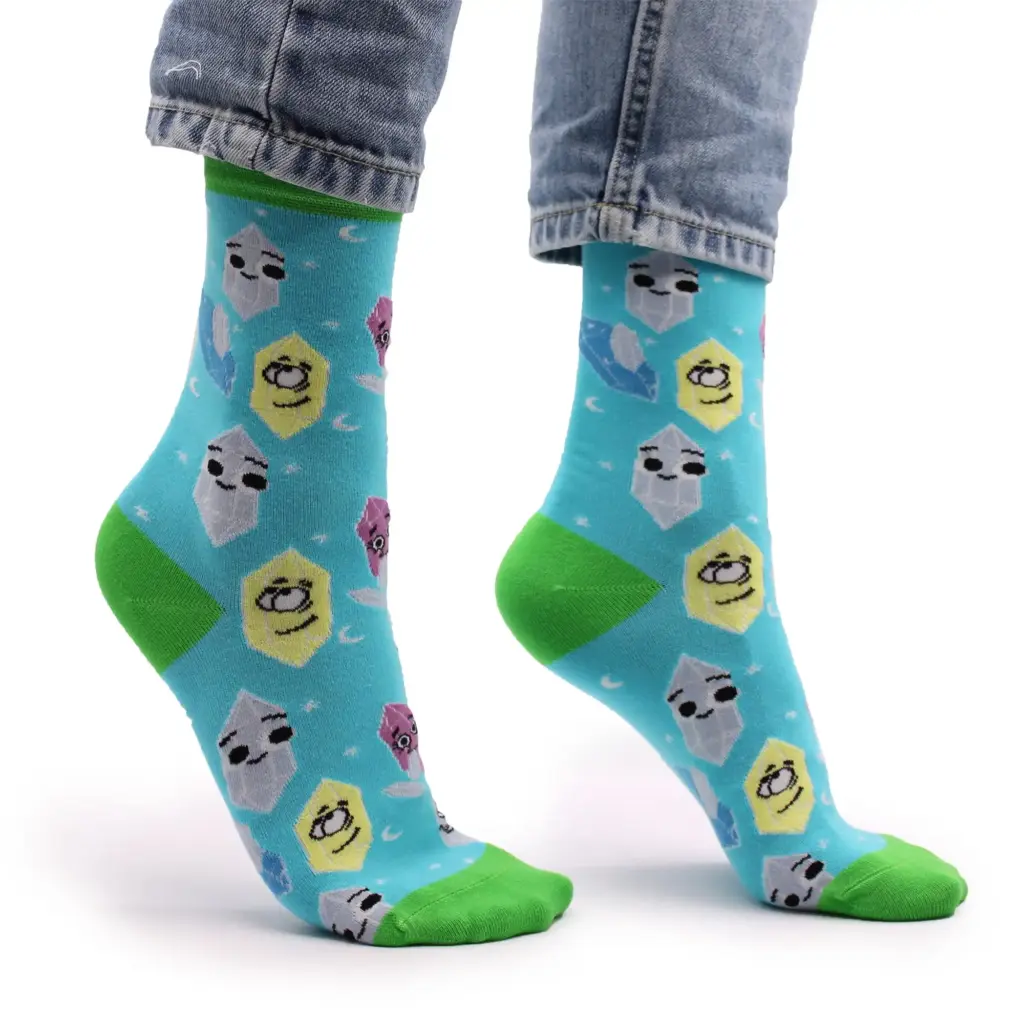 Hop Hare Bamboo Socks S/M – Lucky Gemstones | www.artisangoods.co.uk 4