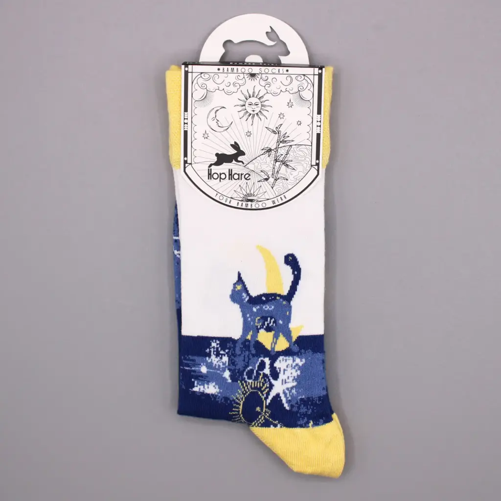 Hop Hare Bamboo Socks S/M – Midnight Cat | www.artisangoods.co.uk 4
