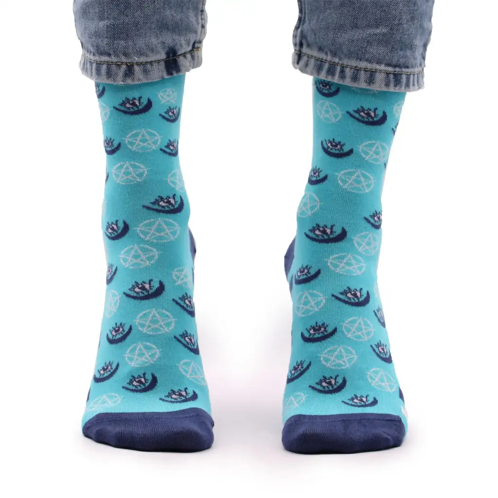 Hop Hare Bamboo Socks S/M – Pentagram and Evil Eye | www.artisangoods.co.uk Hop Hare Bamboo Socks S/M – Pentagram and Evil Eye | www.artisangoods.co.uk