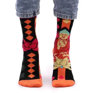 Hop Hare Bamboo Socks S/M – Pink Buddha & Lotus  | www.artisangoods.co.uk 6