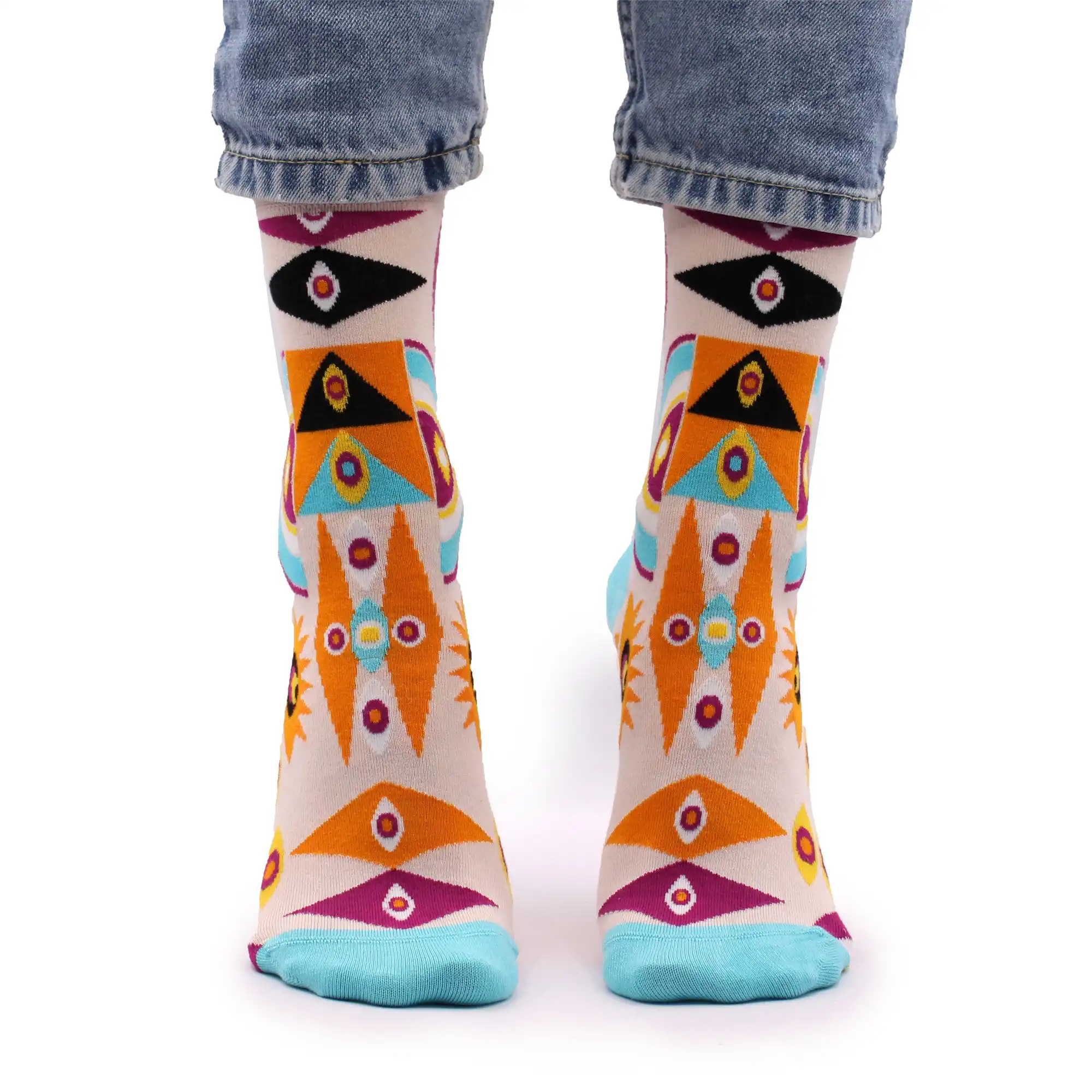 Hop Hare Bamboo Socks S/M – Psychedelic Evil Eye | www.artisangoods.co.uk 2 Hop Hare Bamboo Socks S/M – Psychedelic Evil Eye | www.artisangoods.co.uk 1