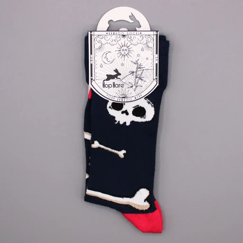 Hop Hare Bamboo Socks S/M – Skulls and Bones | www.artisangoods.co.uk 3