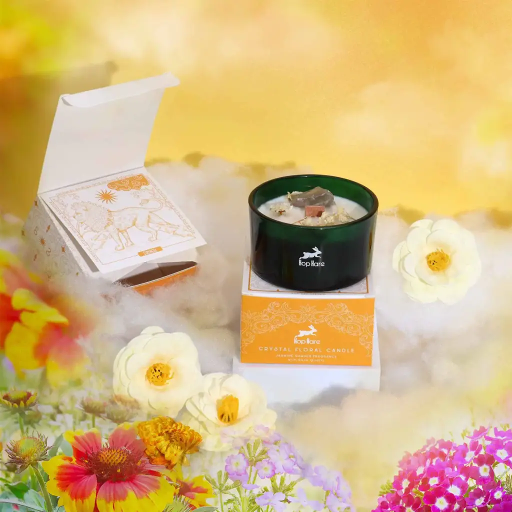 Hop Hare Crystal Magic Flower Candle – The Lion | www.artisangoods.co.uk 5 Hop Hare Crystal Magic Flower Candle – The Lion | www.artisangoods.co.uk 5