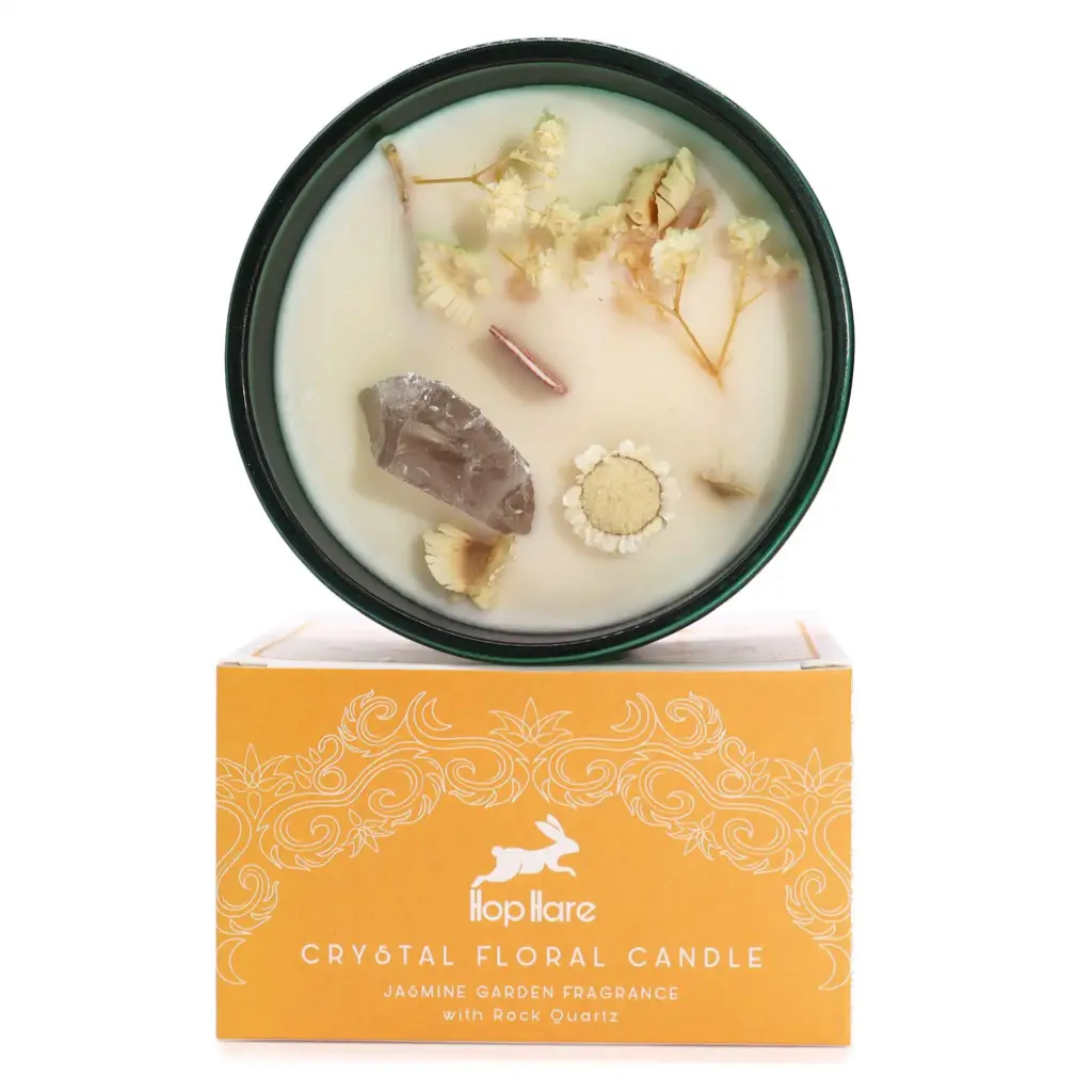 Hop Hare Crystal Magic Flower Candle – The Lion | www.artisangoods.co.uk