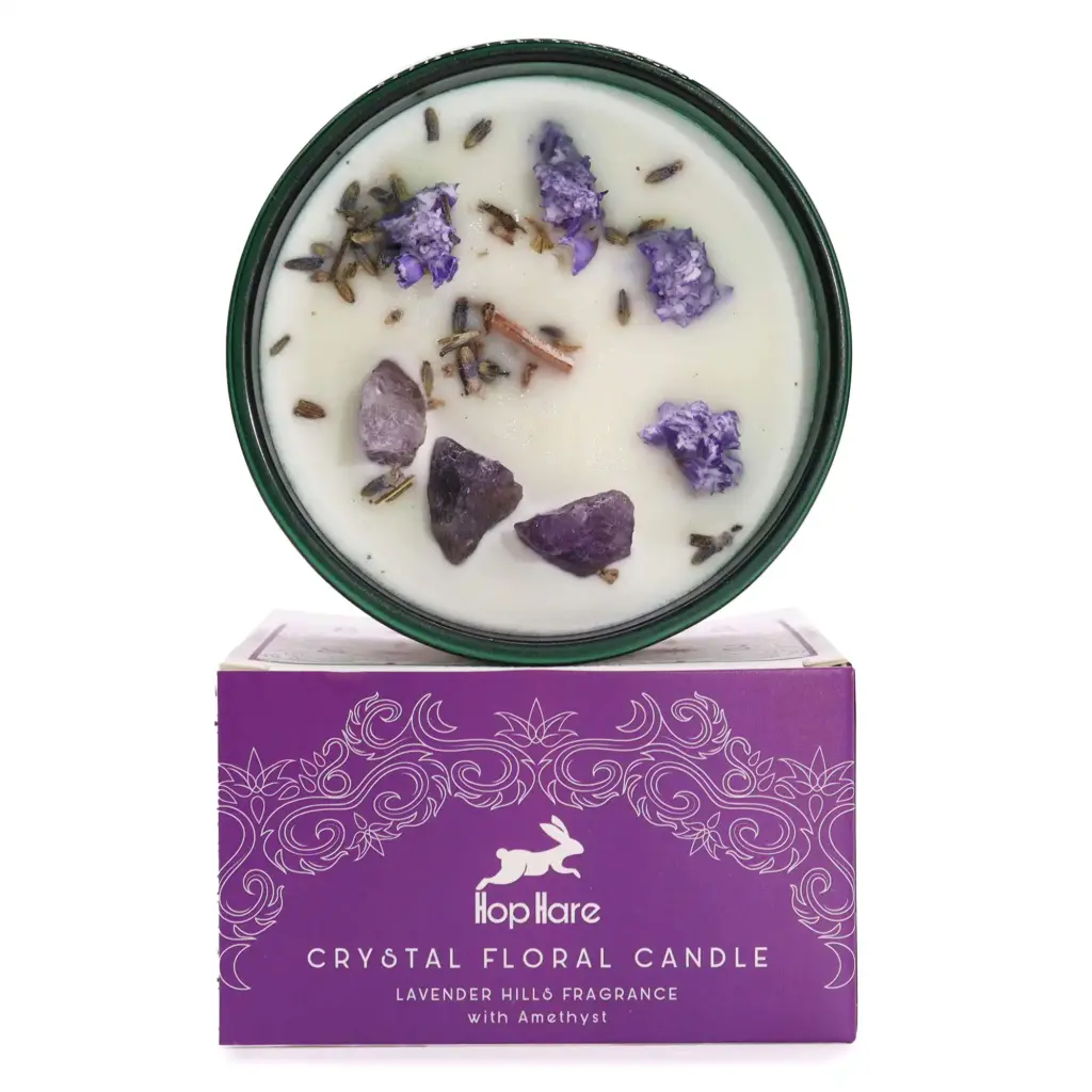 Hop Hare Crystal Magic Flower Candle – The Moon | www.artisangoods.co.uk