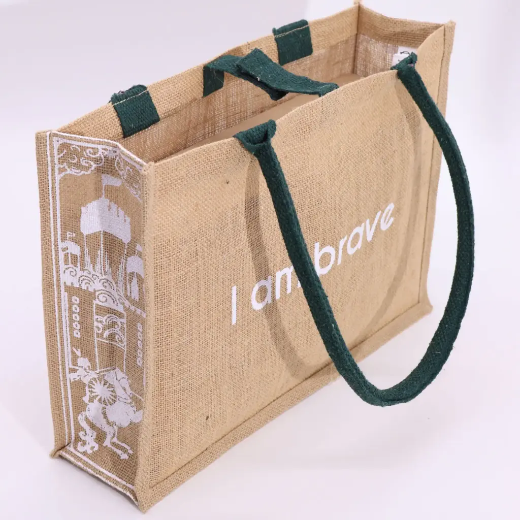 Hop Hare Jute Big Bag – I am Brave | www.artisangoods.co.uk 5