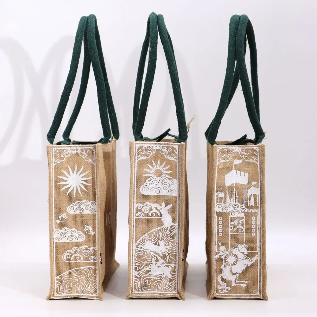 Hop Hare Jute Big Bag – I am Brave | www.artisangoods.co.uk 2