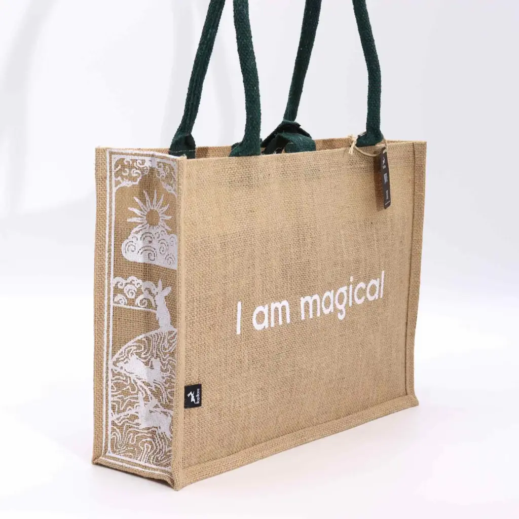Hop Hare Jute Big Bag – I am Magical | www.artisangoods.co.uk