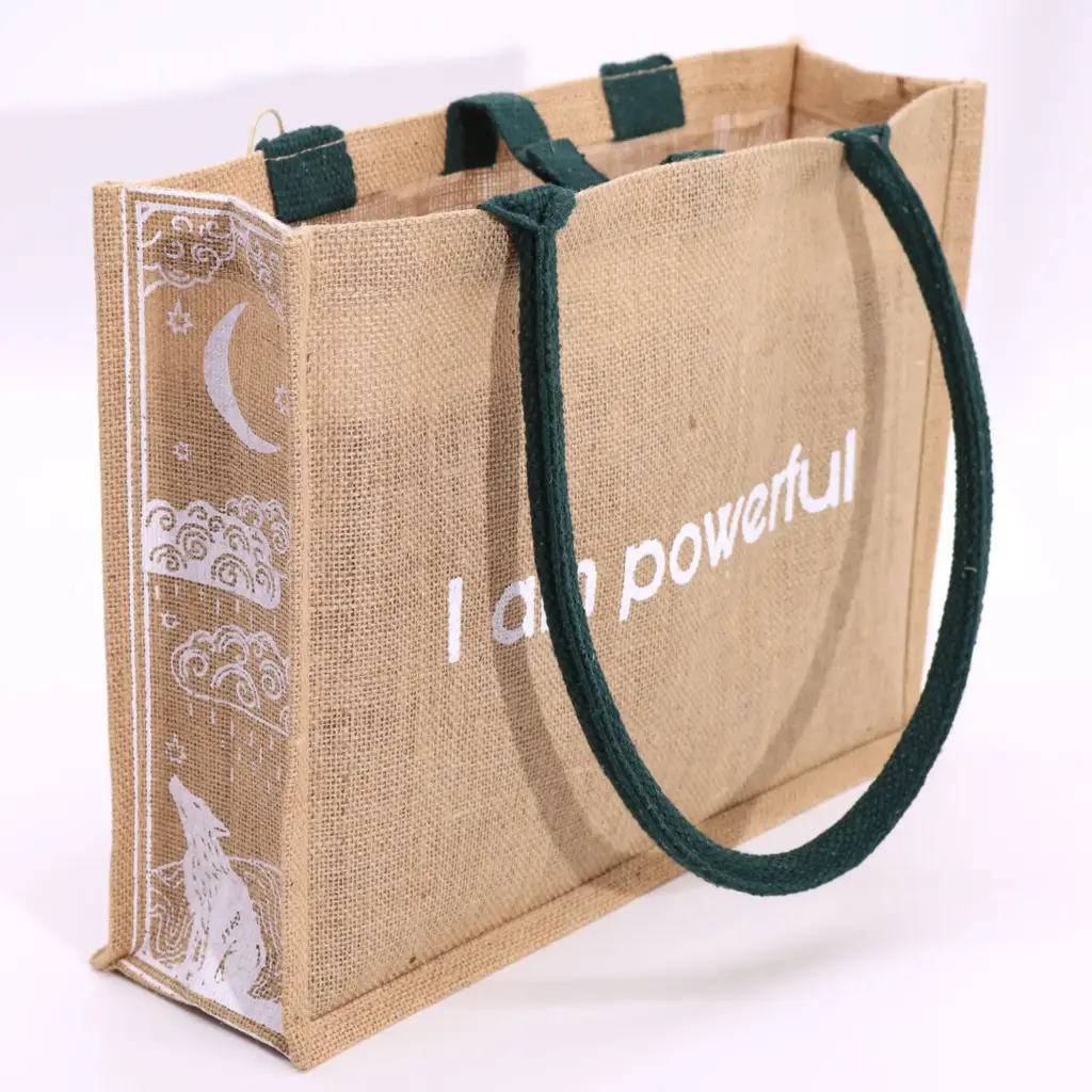 Hop Hare Jute Big Bag – I am Powerful | www.artisangoods.co.uk 4