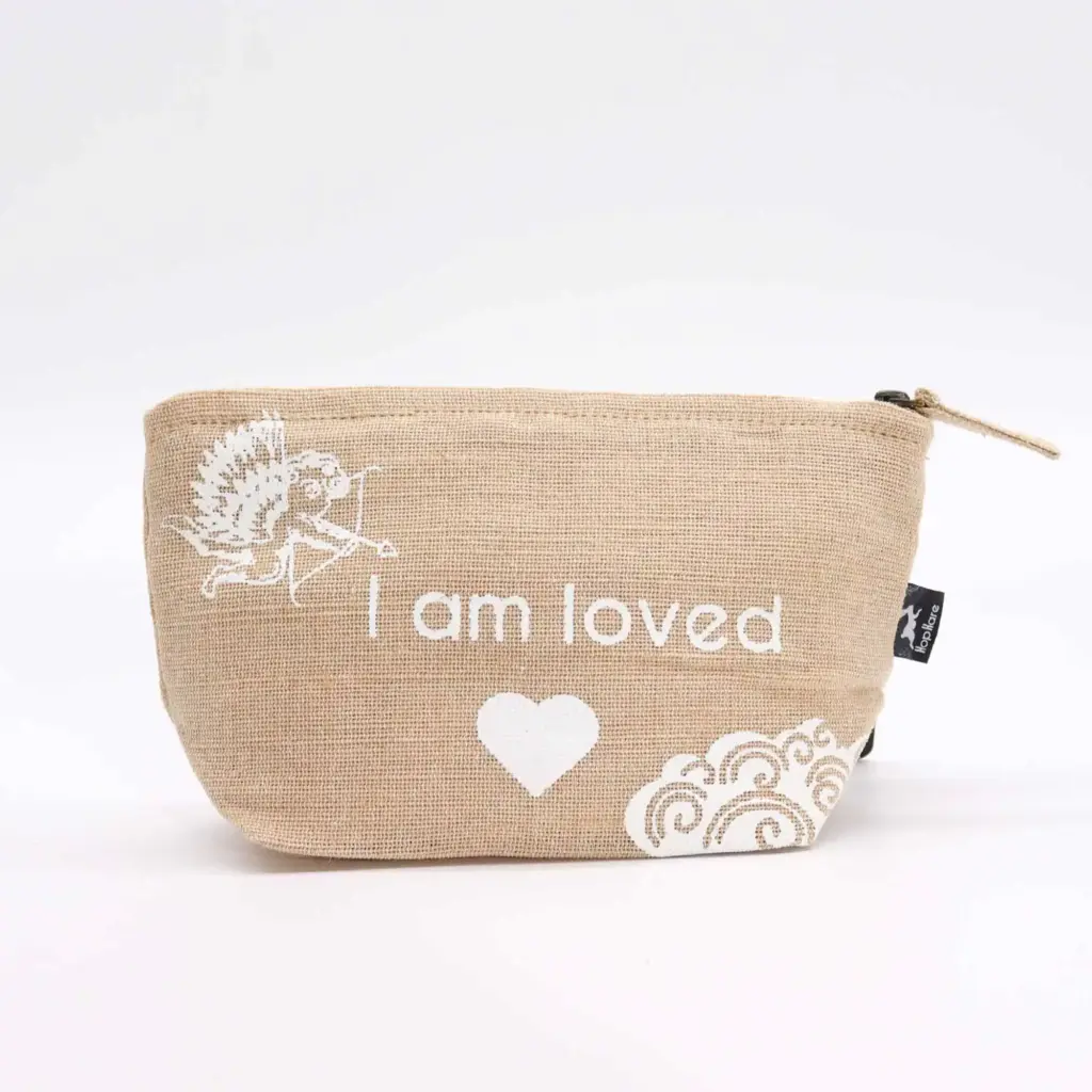 Hop Hare Pouch – I am Loved | www.artisangoods.co.uk