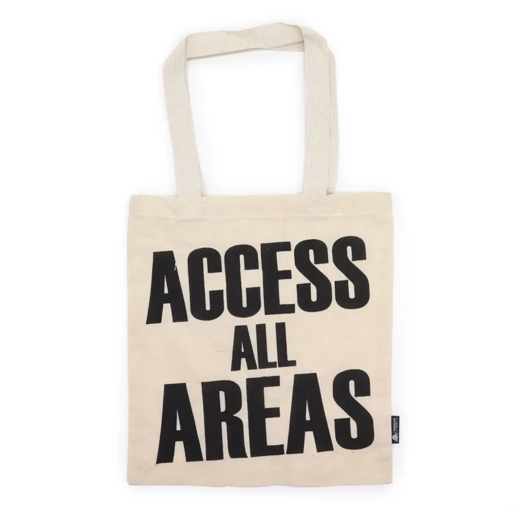 Iconic Basic Tote Bag – ACCESS ALL AREA – Natural 4oz | www.artisangoods.co.uk 3