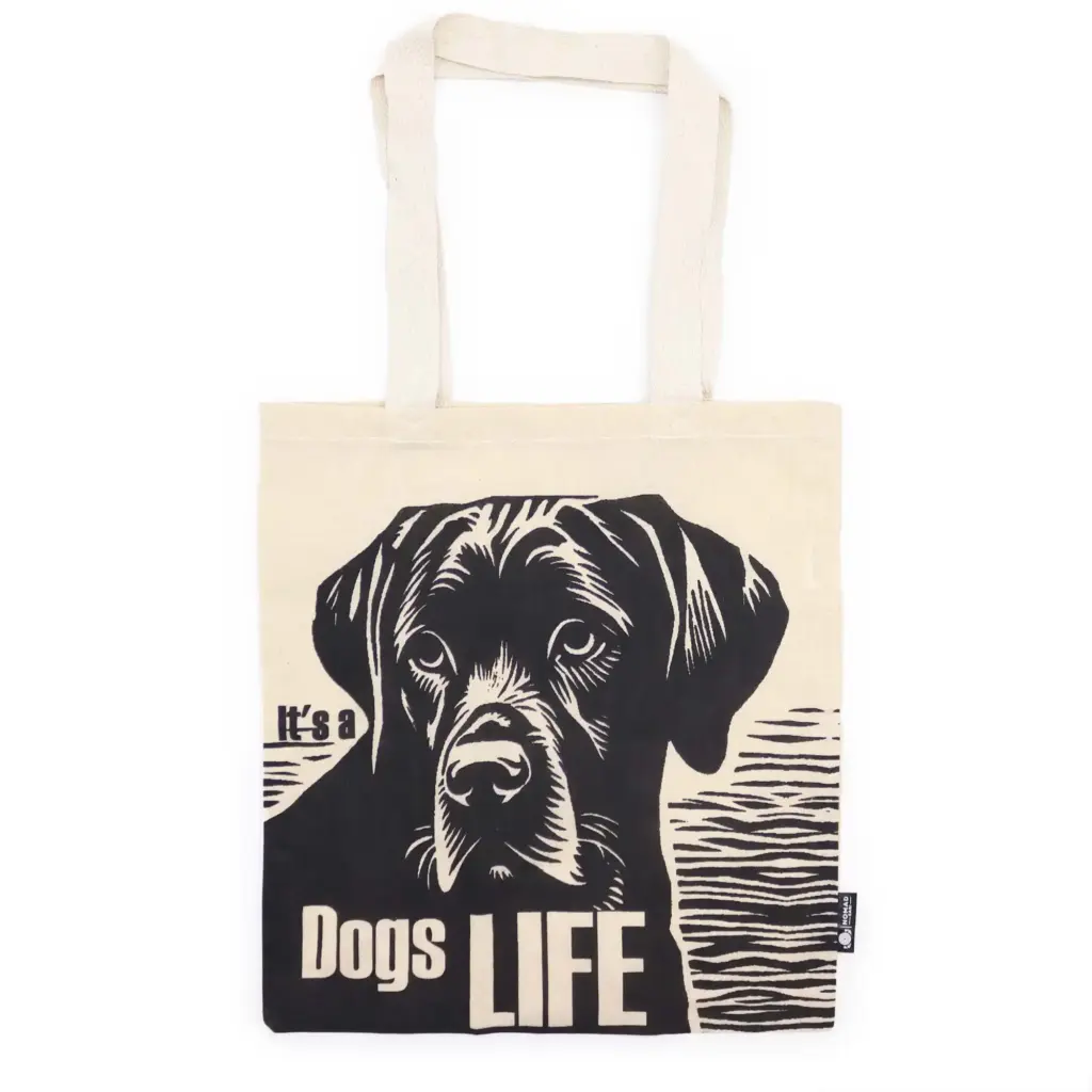 Iconic Basic Tote Bag – Dog’s Life – Natural 4oz | www.artisangoods.co.uk 2