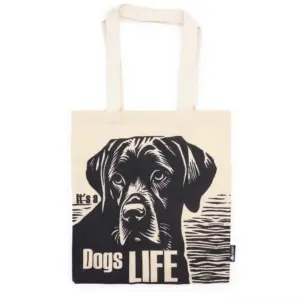 Iconic Basic Tote Bag – Dog’s Life – Natural 4oz | www.artisangoods.co.uk 2