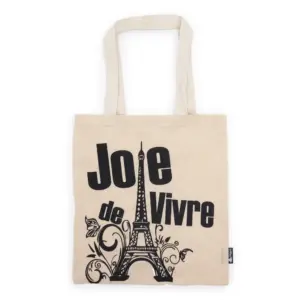 Iconic Basic Tote Bag – Joie de Vivre – Natural 4oz | www.artisangoods.co.uk 2