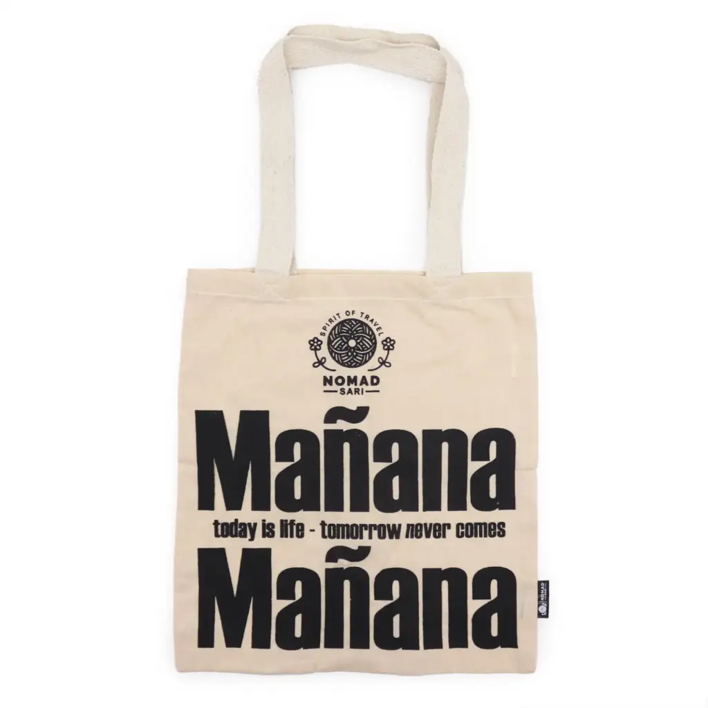 Iconic Basic Tote Bag – Mañana Mañana – Natural 4oz | www.artisangoods.co.uk 2