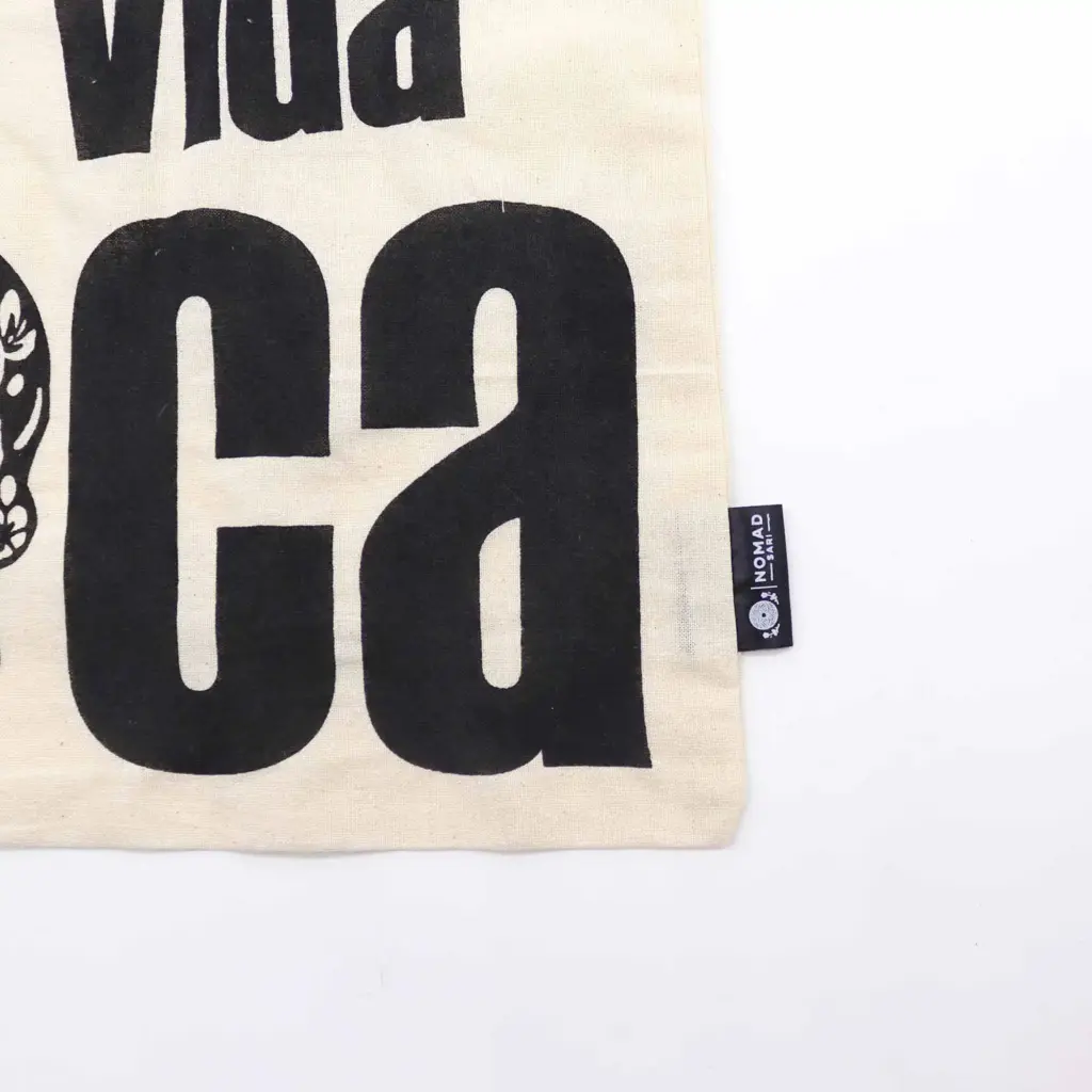 Iconic Basic Tote Bag – Mi Vida Loca – Natural 4oz | www.artisangoods.co.uk 2